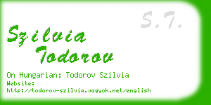 szilvia todorov business card